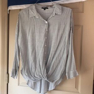 Striped, dressy long sleeve.